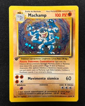 Pokemon Machamp 8/102 Set Base ITA 1 edizione