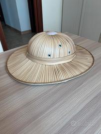 Cappello di paglia modello safari  vintage anni 50