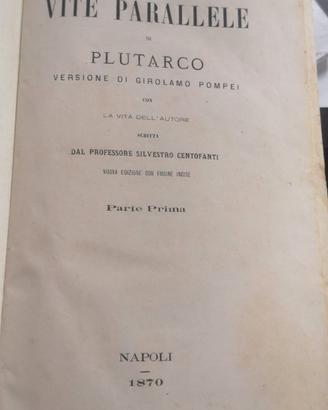Plutarco, le vite parallele, 1870.