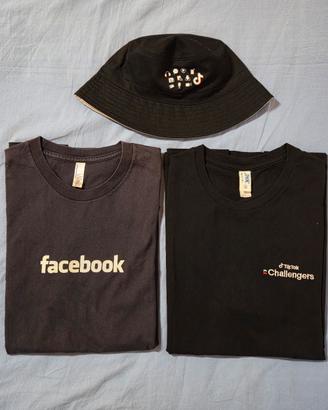 Set Facebook & TikTok: 2 T-Shirt + Cappello Bucket