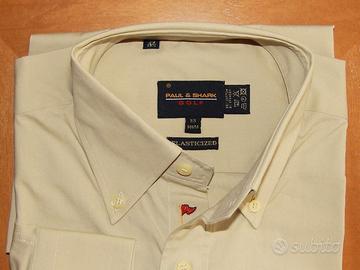 NUOVA Paul & Shark 39 camicia vintage veste grande