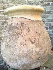 Antica Giara/Orcio Ligure in terracotta e smalto.