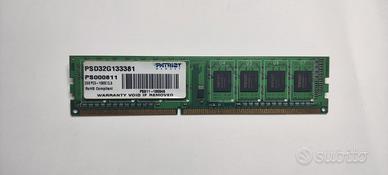 RAM Patriot DDR3 2gb 1333 Mhz CL9