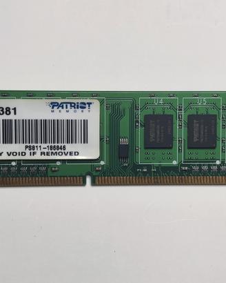 RAM Patriot DDR3 2gb 1333 Mhz CL9