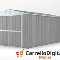 Box garage auto in Acciaio 327x611cm grigio chiaro