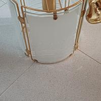 LAMPADARIO VINTAGE ANNI 70/80 in Ottone e vetro sa