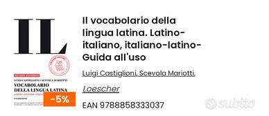 vocabolario della lingua latina. 