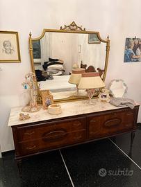 Cassettiera vintage anni 50/60 con specchio