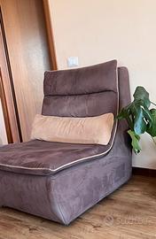 Poltrona Chateau d’Ax in velluto tortora