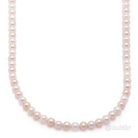 Collana Miluna in oro bianco e perle