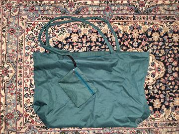Borsa tote bag verde acqua