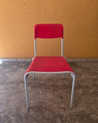 🔴 Set 4 Sedie Moderne Rosse – Design Minimal – 