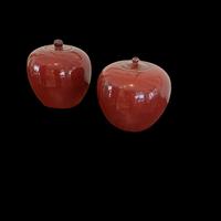 Coppia Di Potiche Sangue Di Bue Cina Metà 800