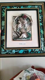 quadro con figura di donna argento 925 +garanzia