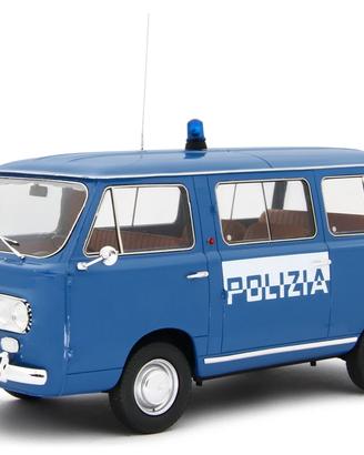 Modellino Fiat 850 Familiare Polizia 1965 1/18