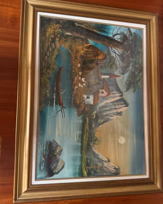 Quadro paesaggio olio su tela