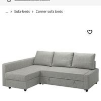 Divano letto contenitore con penisola sfoderabile