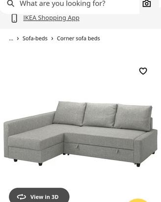 Divano letto contenitore con penisola sfoderabile