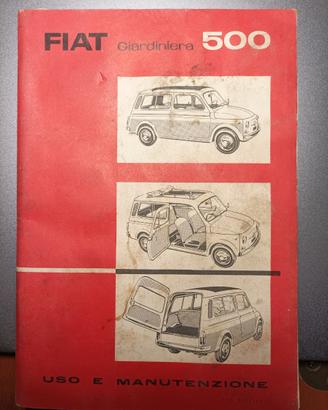 Manuale Uso & Manutenzione FIAT 500 GIARDINIERA or