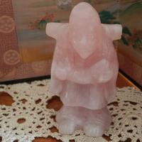 Antica scultura in quarzo rosa