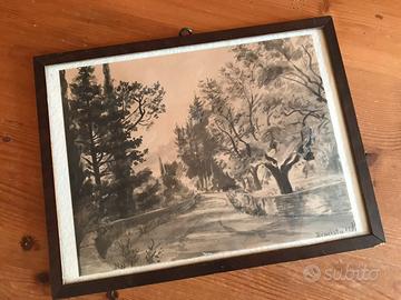 Disegno antico incorniciato