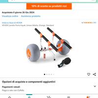 carrello vevor per kayak/canoa NUOVO