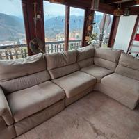 Divano ad angolo con relax