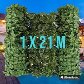 1x21 M Siepe artificiale Edera finta Recinzione
