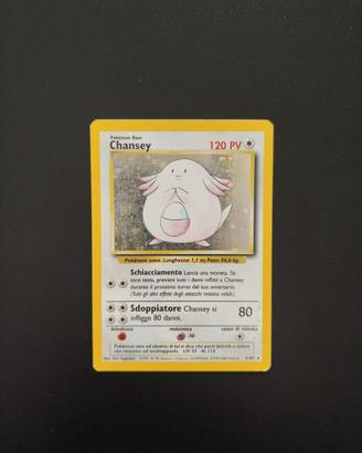 Pokemon CHANSEY Holo - 3/102 Set Base (ITA)