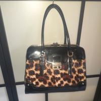 Borsa leopardato lucida