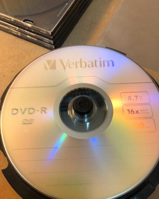 10 Dvd-r Verbatim con custodie