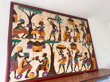 Batik con cornice legno
