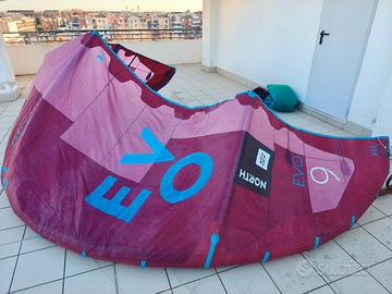 kite North ( Duotone) Evo 12+9 m + barra
