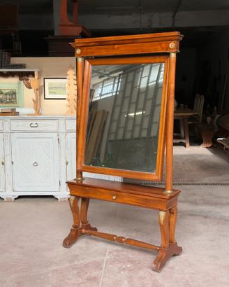 Psiche Impero 1850 Ciliegio Bronzi Originali