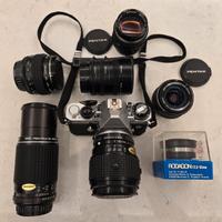 Pentax ME F MEF autofocus completa di obiettivi