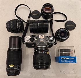 Pentax ME F MEF autofocus completa di obiettivi