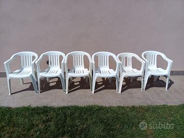 sedie plastica da giardino 