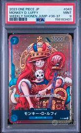 Carta gradata one piece p-043 luffy psa9