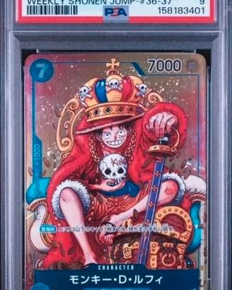 Carta gradata one piece p-043 luffy psa9