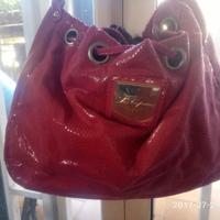 Borsa donna LE COPAIN modello pitonato rosso