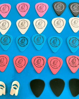 25 PLETTRI PER CHITARRA + PORTAPLETTRI PICKBOY