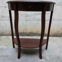 Tavolo Consolle mezza luna in legno