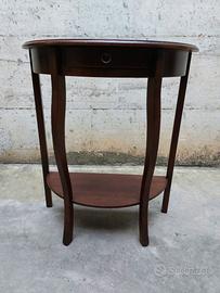 Tavolo Consolle mezza luna in legno