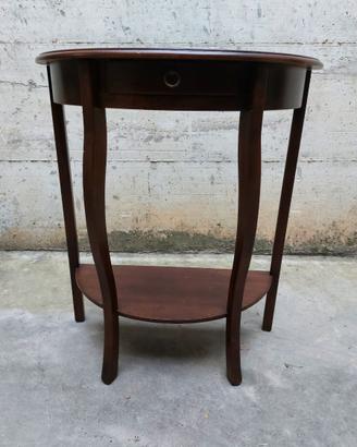 Tavolo Consolle mezza luna in legno
