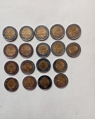 monete Italia 500 lire bimetalliche 
