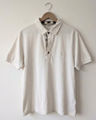 Polo Burberry Brit Vintage Nova Check Panna Tg XL
