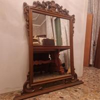 Specchiera da Terra/Appoggio in Legno Scuro
