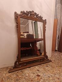 Specchiera da Terra/Appoggio in Legno Scuro