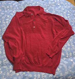 Maglia bordeaux in lana merino extrafine