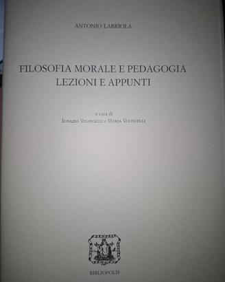 FILOSOFIA MORALE E PEDAGOGIA